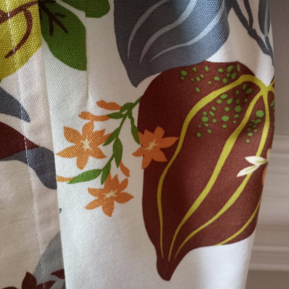 'Kelly & Diane' Collarless Coat Size 16 Botanical Reversible Belt 100%Cotton - Picture 9 of 16